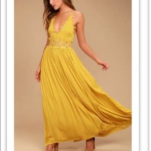 Lulus Mustard Maxi Dress